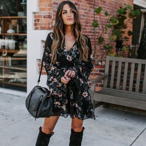 VICI Peaceful Peony Ruffle Tiered Dress NWOT